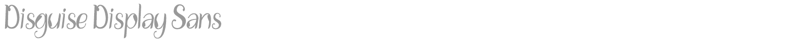 Disguise Sans font preview